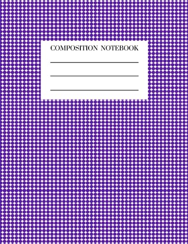 Press, JLK Checkered composition notebook: Purple composition notebook