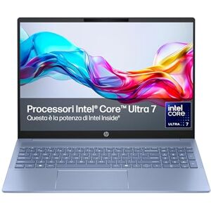 HP OmniBook 5 16-af1003sl, Notebook, (Intel Core Ultra 7 255U AI PC, 24GB RAM, 1TB SSD, Windows 11), Lavoro d'ufficio avanzato, Multitasking, Computer portatile, Tastiera Italiana QWERTY, Blu HP OmniBook 5 16-af1003sl, Notebook, (Intel Core Ultra 7 255U AI PC, 24GB RAM, 1TB SSD, Windows 11), Lavoro d'ufficio avanzato, Multitasking, Computer portatile, Tastiera Italiana QWERTY, Blu