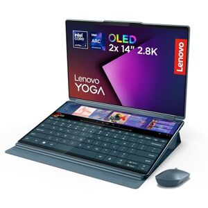 Lenovo Yoga Book 9 Notebook 14" Display Touch 2.8K (2880x1800) OLED, Intel Core Ultra 7 255U, RAM 32GB, 1TB SSD, Windows 11, Yoga Pen 3 + Slim Mouse + Folio Stand inclusi Tidal Teal Lenovo Yoga Book 9 Notebook 14" Display Touch 2.8K (2880x1800) OLED, Intel Core Ultra 7 255U, RAM 32GB, 1TB SSD, Windows 11, Yoga Pen 3 + Slim Mouse + Folio Stand inclusi Tidal Teal