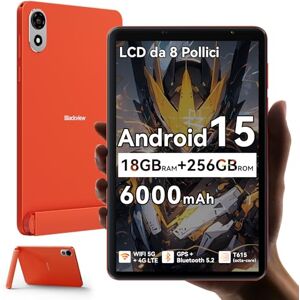 Blackview ZENO 1 8 pollici Tablet Android 15 90Hz 800x1280 Ultra leggero&compatto Gaming, T615 8 core AI Chip, 18GB RAM+256GB ROM(2TB TF)/4G LTE+WiFi5G/Face ID/6000mAh/8MP+8MP/Widevine L1/BT5.2/GMS Blackview ZENO 1 8 pollici Tablet Android 15 90Hz 800x1280 Ultra leggero&compatto Gaming, T615 8 core AI Chip, 18GB RAM+256GB ROM(2TB TF)/4G LTE+WiFi5G/Face ID/6000mAh/8MP+8MP/Widevine L1/BT5.2/GMS