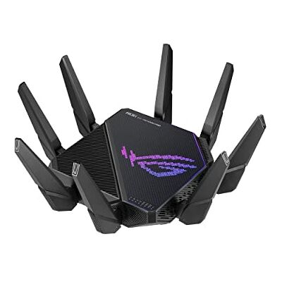 Asus ROG Rapture GT-AX11000 Pro Tri-Band WiFi 6 Router da gioco estensibile, porte 10G e 2.5G, RangeBoost Plus, accelerazione di gioco a tre livelli, sicurezza di rete senza abbonamento, Asus ROG Rapture GT-AX11000 Pro Tri-Band WiFi 6 Router da gioco estensibile, porte 10G e 2.5G, RangeBoost Plus, accelerazione di gioco a tre livelli, sicurezza di rete senza abbonamento,