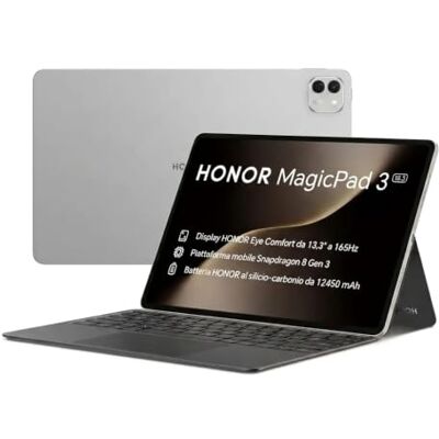 Honor MagicPad 3, 16+512GB,13,3" 165Hz 3.2K Eye Comfort Tablet Android, Snapdragon 8 Gen 3, Batteria 12450mAh, Wi‑Fi 7,8 Altoparlanti, AI Produttività, Ultra Sottile 5,79mm, Grigio Honor MagicPad 3, 16+512GB,13,3" 165Hz 3.2K Eye Comfort Tablet Android, Snapdragon 8 Gen 3, Batteria 12450mAh, Wi‑Fi 7,8 Altoparlanti, AI Produttività, Ultra Sottile 5,79mm, Grigio