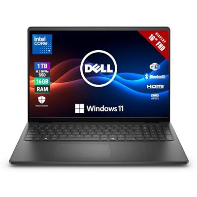 Dell Pc Portatile Display 16" FHD Processore Intel Core 7-150U 10 Core 1.2Ghz Ram 16GB DDR5, 1000 GB SSD Wi-Fi 6 Notebook con Windows 11 Pro Dell Pc Portatile Display 16" FHD Processore Intel Core 7-150U 10 Core 1.2Ghz Ram 16GB DDR5, 1000 GB SSD Wi-Fi 6 Notebook con Windows 11 Pro