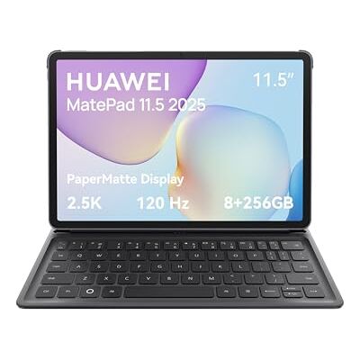 Huawei MatePad 11.5 2025 Tablet, Schermo PaperMatte da 2,5 K e 120 Hz Che Comfort Visivo, 8 +256 GB, Batteria da 10 100 mAh, Supercharge da 40 W, Tastiera Rimovibile Huawei MatePad 11.5 2025 Tablet, Schermo PaperMatte da 2,5 K e 120 Hz Che Comfort Visivo, 8 +256 GB, Batteria da 10 100 mAh, Supercharge da 40 W, Tastiera Rimovibile