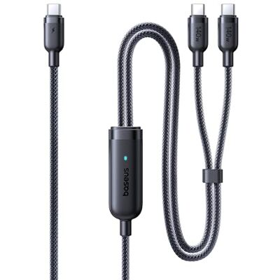 Baseus Cavo USB C a USB C, 140 W, max. 2 in 1, USB C, 1,5 m, per iPhone 17/16/15/14/13/12/Pro Max/Plus, Galaxy S25-S22, MacBook Air/Pro, Lenovo, HP, iPad, e altro ancora (USB 2.0, design intrecciato) Baseus Cavo USB C a USB C, 140 W, max. 2 in 1, USB C, 1,5 m, per iPhone 17/16/15/14/13/12/Pro Max/Plus, Galaxy S25-S22, MacBook Air/Pro, Lenovo, HP, iPad, e altro ancora (USB 2.0, design intrecciato)