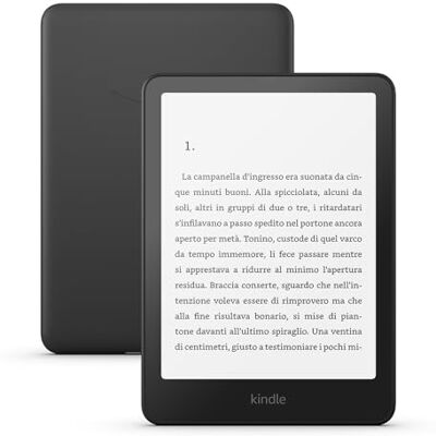 Amazon Kindle Paperwhite (Ultimo modello) Il nostro Kindle più veloce di sempre, nuovo schermo antiriflesso, la batteria dura settimane 16 GB Senza pubblicità Nero Amazon Kindle Paperwhite (Ultimo modello) Il nostro Kindle più veloce di sempre, nuovo schermo antiriflesso, la batteria dura settimane 16 GB Senza pubblicità Nero
