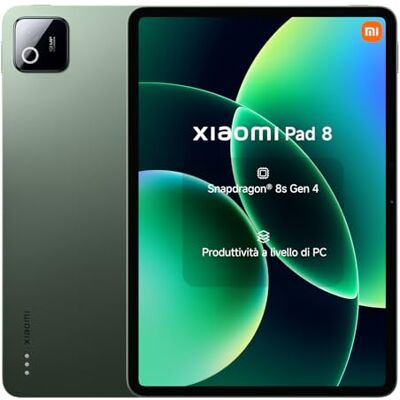 Xiaomi Pad 8, Tablet 8+256 GB, Verde Pino, Snapdragon® 8s Gen 4 Xiaomi Pad 8, Tablet 8+256 GB, Verde Pino, Snapdragon® 8s Gen 4
