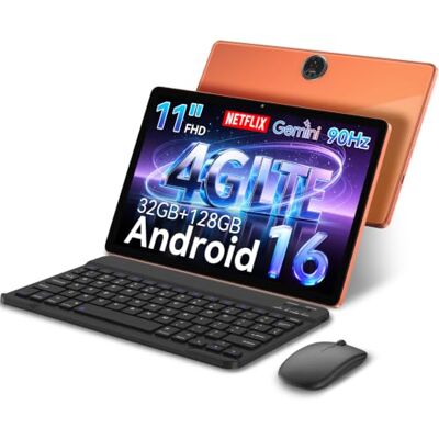 Blackview ZENO5 Tablet Android 16 con tastiera, Tablet 11 pollici, 4G LTE, 32GB RAM + 128GB ROM, display HD 90 Hz, 8300 mAh, GPS, Gemini AI, Widevine L1, Face ID, con penna e mouse, tablet per lavoro e studio Blackview ZENO5 Tablet Android 16 con tastiera, Tablet 11 pollici, 4G LTE, 32GB RAM + 128GB ROM, display HD 90 Hz, 8300 mAh, GPS, Gemini AI, Widevine L1, Face ID, con penna e mouse, tablet per lavoro e studio