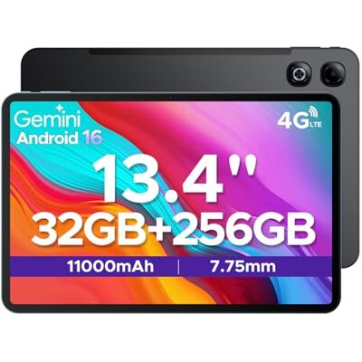 DOOGEE Tab G6 Max Android 16 Tablet 13 Pollici 90Hz FHD+, 11000mAh Unisoc T7280 Octa-Core Tablet con SIM, 32GB RAM+256GB ROM (2TB TF) Tablets Android, 4G LTE+5G WiFi/Gemini AI/GPS/3.5mm Audio/FACE ID DOOGEE Tab G6 Max Android 16 Tablet 13 Pollici 90Hz FHD+, 11000mAh Unisoc T7280 Octa-Core Tablet con SIM, 32GB RAM+256GB ROM (2TB TF) Tablets Android, 4G LTE+5G WiFi/Gemini AI/GPS/3.5mm Audio/FACE ID