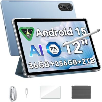Blackview Tablet 12 Pollici Mega2 Tablet Android 15 36GB RAM 256GB ROM(TF 2TB) 2K FHD IPS Display, 4G LTE + 5G WiFi, 9000mAh, Octa Core T615, 16MP+8MP/Widevine L1/Face ID/GPS Con Custodia & Penne Blackview Tablet 12 Pollici Mega2 Tablet Android 15 36GB RAM 256GB ROM(TF 2TB) 2K FHD IPS Display, 4G LTE + 5G WiFi, 9000mAh, Octa Core T615, 16MP+8MP/Widevine L1/Face ID/GPS Con Custodia & Penne