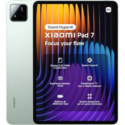 Xiaomi Pad 7, 8+128GB, Verde, batteria da 8850mAh Xiaomi Pad 7, 8+128GB, Verde, batteria da 8850mAh