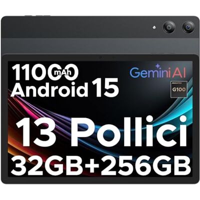 DOOGEE Tab E3 Pro Tablet 13 Pollici FHD+, Helio G100 Octa-Core 32GB RAM+256GB ROM (2TB TF) Tablet con Sim, 11000mAh, 13MP+8MP, Android 15/WidevineL1/ Dual 4G LTE + 5G WiFi/Face ID/OTG/GPS DOOGEE Tab E3 Pro Tablet 13 Pollici FHD+, Helio G100 Octa-Core 32GB RAM+256GB ROM (2TB TF) Tablet con Sim, 11000mAh, 13MP+8MP, Android 15/WidevineL1/ Dual 4G LTE + 5G WiFi/Face ID/OTG/GPS