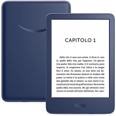 Amazon Kindle (modello 2022) Il nostro Kindle più leggero e compatto, ora con uno schermo da 6’’ ad alta risoluzione (300 ppi) e doppio spazio di archiviazione Con pubblicità Blu Amazon Kindle (modello 2022) Il nostro Kindle più leggero e compatto, ora con uno schermo da 6’’ ad alta risoluzione (300 ppi) e doppio spazio di archiviazione Con pubblicità Blu