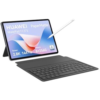 Huawei MatePad 11,5″S Tablet, Schermo PaperMatte 11,5 pollici 2,8K, Frequenza di Aggiornamento Elevata 144 Hz, 8GB+256GB, Notes, Wifi 6, Batteria da 8.800 mAh, Tastiera + M-Pencil con NearLink Huawei MatePad 11,5″S Tablet, Schermo PaperMatte 11,5 pollici 2,8K, Frequenza di Aggiornamento Elevata 144 Hz, 8GB+256GB, Notes, Wifi 6, Batteria da 8.800 mAh, Tastiera + M-Pencil con NearLink