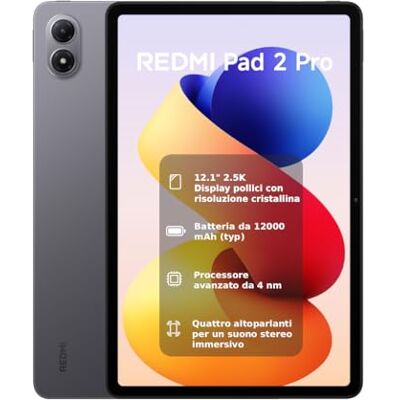 Xiaomi REDMI Pad 2 Pro, Tablet 6+128GB, Graphite Gray, Processore 4nm Xiaomi REDMI Pad 2 Pro, Tablet 6+128GB, Graphite Gray, Processore 4nm