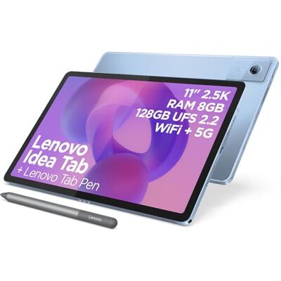 Lenovo Idea Tab Tablet 11" 2.5K (2560x1600) 90Hz IPS, 8GB RAM, 256GB, WiFi + SIM 5G, Tab Pen Inclusa, MediaTek Dimensity 6300, Android 15, Ideale per Studio, Appunti e Intrattenimento Lenovo Idea Tab Tablet 11" 2.5K (2560x1600) 90Hz IPS, 8GB RAM, 256GB, WiFi + SIM 5G, Tab Pen Inclusa, MediaTek Dimensity 6300, Android 15, Ideale per Studio, Appunti e Intrattenimento