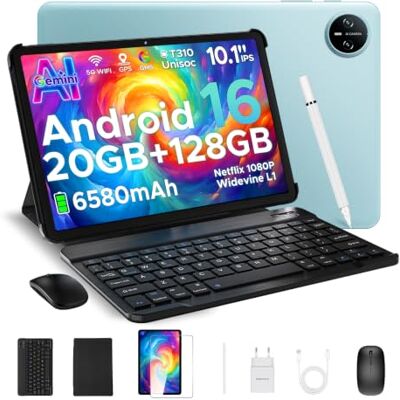 DOOGEE Tab A9 Pro Android 16 Tablet 10 Pollici, 128GB ROM + 20GB RAM (2TB TF) Tablet con Tastiera, Unisoc T310 6580mAh Tablet Android, 8MP + 5MP, Gemini AI/Pellicola Protettiva/Face ID/5G WiFi DOOGEE Tab A9 Pro Android 16 Tablet 10 Pollici, 128GB ROM + 20GB RAM (2TB TF) Tablet con Tastiera, Unisoc T310 6580mAh Tablet Android, 8MP + 5MP, Gemini AI/Pellicola Protettiva/Face ID/5G WiFi