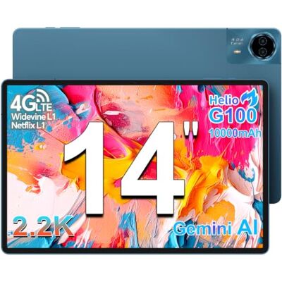 TECLAST T70 Tablet 14 Pollici Helio G99 Gaming Tablets, 2.2GHz Octa-Core, 20GB RAM+256GB ROM(TF 8TB), 10000mAh/18W, Dual SIM 4G LTE+5G WiFi, Android Tablet con Custodia+Penna, Widevine L1/GPS/13MP/OTG TECLAST T70 Tablet 14 Pollici Helio G99 Gaming Tablets, 2.2GHz Octa-Core, 20GB RAM+256GB ROM(TF 8TB), 10000mAh/18W, Dual SIM 4G LTE+5G WiFi, Android Tablet con Custodia+Penna, Widevine L1/GPS/13MP/OTG