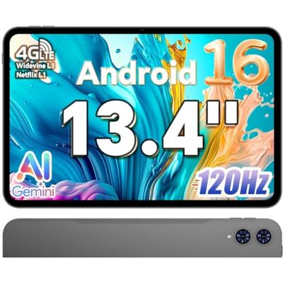 TECLAST T65 13.4" 120Hz Android16 4G Lte, 2.2GHz 26GB+128GB 13+5MP Doppio SIM 5G WiFi, Octa-Core, Widevine L1 1080, BT5, GPS, OTG TECLAST T65 13.4" 120Hz Android16 4G Lte, 2.2GHz 26GB+128GB 13+5MP Doppio SIM 5G WiFi, Octa-Core, Widevine L1 1080, BT5, GPS, OTG