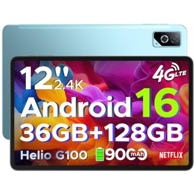 DOOGEE Tab G6 Pro Tablet 12 Pollici 2.4K 90Hz, 36GB+128GB/2TB Tablet Android 16, 4G LTE 9000mAh Tablets con Sim, Helio G100, Gemini AI /7.5mm Ultra sottile, 13MP+8MP/2 Altoparlanti DOOGEE Tab G6 Pro Tablet 12 Pollici 2.4K 90Hz, 36GB+128GB/2TB Tablet Android 16, 4G LTE 9000mAh Tablets con Sim, Helio G100, Gemini AI /7.5mm Ultra sottile, 13MP+8MP/2 Altoparlanti