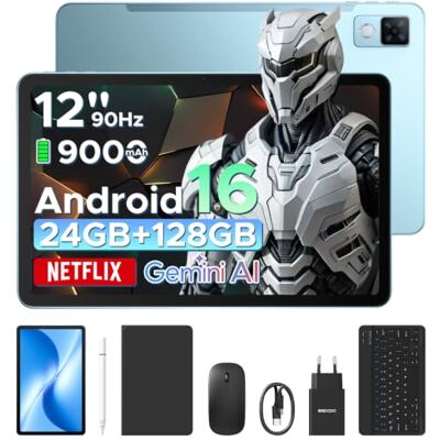 DOOGEE U12 Android 16 Tablet 12 Pollici 90Hz HD, 9000mAh, UNISOC T7255 Octa Core Tablet con Tastiera, 24GB RAM+128GB ROM (2TB) Tablets Android, 13MP+8MP, Gemini AI/WiFi 5/Widevine L1/ GPS/Face ID/OTG DOOGEE U12 Android 16 Tablet 12 Pollici 90Hz HD, 9000mAh, UNISOC T7255 Octa Core Tablet con Tastiera, 24GB RAM+128GB ROM (2TB) Tablets Android, 13MP+8MP, Gemini AI/WiFi 5/Widevine L1/ GPS/Face ID/OTG