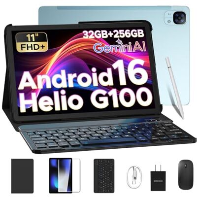 DOOGEE Tab E3 Tablet 11 Pollici, Helio G100 Octa Core Tablet con Sim, 32GB RAM+256GB ROM+2TB Tablet con Tastiera, 90Hz FHD+ Gemini AI, 4G SIM+5G WiFi, 8000mAh, Android 15/Audio 3,5mm/GPS/Face ID/OTG DOOGEE Tab E3 Tablet 11 Pollici, Helio G100 Octa Core Tablet con Sim, 32GB RAM+256GB ROM+2TB Tablet con Tastiera, 90Hz FHD+ Gemini AI, 4G SIM+5G WiFi, 8000mAh, Android 15/Audio 3,5mm/GPS/Face ID/OTG