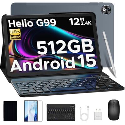 DOOGEE T40 Pro Tablet 12 Pollici, Helio G99, 20GB RAM + 512GB ROM(2TB TF) Tablet Con Sim, 4G LTE, Batteria10800mAh Tablet con Tastiera, 2.4K Display, 16MP+8MP,Android 15/5G WiFi/GPS/Widevine L1 DOOGEE T40 Pro Tablet 12 Pollici, Helio G99, 20GB RAM + 512GB ROM(2TB TF) Tablet Con Sim, 4G LTE, Batteria10800mAh Tablet con Tastiera, 2.4K Display, 16MP+8MP,Android 15/5G WiFi/GPS/Widevine L1