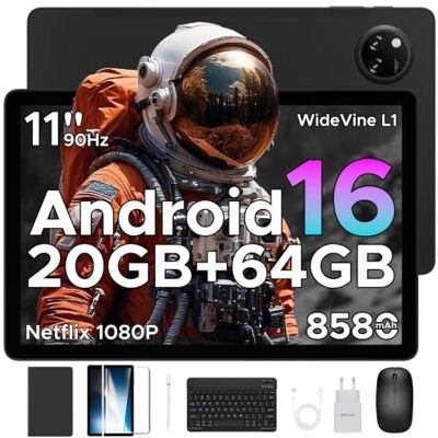 DOOGEE Tab A9+ Tablet 11 Pollici 90Hz 1080P, Tablet Android 16, Unisoc T7200 Octa Core 8580mAh Tablet con Tastiera, 20GB RAM+64GB ROM (TF 2TB), WiFi 5, WidevineL1/Face ID/OTG/GPS/doppio altoparlante DOOGEE Tab A9+ Tablet 11 Pollici 90Hz 1080P, Tablet Android 16, Unisoc T7200 Octa Core 8580mAh Tablet con Tastiera, 20GB RAM+64GB ROM (TF 2TB), WiFi 5, WidevineL1/Face ID/OTG/GPS/doppio altoparlante
