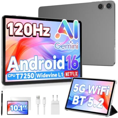 TECLAST P30T 120Hz Tablet 10" Android16, 2GHz 16GB+128GB con Custodia+Penna Gemini AI, TF 5TB, Octa-Core, 5G WiFi, Widevine L1, GPS, GMS, OTG, 6000mAh TECLAST P30T 120Hz Tablet 10" Android16, 2GHz 16GB+128GB con Custodia+Penna Gemini AI, TF 5TB, Octa-Core, 5G WiFi, Widevine L1, GPS, GMS, OTG, 6000mAh