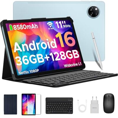 DOOGEE Tab A9 Pro+ Tablet 11 Pollici, Tablet Android 16 Gemini AI, 30GB RAM +128GB ROM (2TB TF) Tablets con Tastiera e Penna, 8580mAh, Unisoc T7200 Octa-Core, 13MP/WIFI 5/ WidevineL1/GPS/Face ID/OTG DOOGEE Tab A9 Pro+ Tablet 11 Pollici, Tablet Android 16 Gemini AI, 30GB RAM +128GB ROM (2TB TF) Tablets con Tastiera e Penna, 8580mAh, Unisoc T7200 Octa-Core, 13MP/WIFI 5/ WidevineL1/GPS/Face ID/OTG
