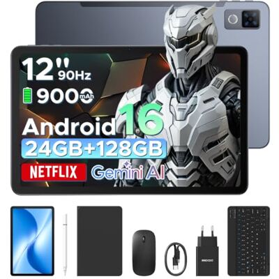 DOOGEE U12 Android 16 Tablet 12 Pollici 90Hz HD, 9000mAh, UNISOC T7255 Octa Core Tablet con Tastiera, 24GB RAM+128GB ROM (2TB) Tablets Android, 13MP+8MP, Gemini AI/WiFi 5/Widevine L1/ GPS/Face ID/OTG DOOGEE U12 Android 16 Tablet 12 Pollici 90Hz HD, 9000mAh, UNISOC T7255 Octa Core Tablet con Tastiera, 24GB RAM+128GB ROM (2TB) Tablets Android, 13MP+8MP, Gemini AI/WiFi 5/Widevine L1/ GPS/Face ID/OTG