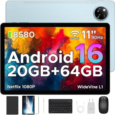 DOOGEE Tab A9+ Tablet 11 Pollici 90Hz 1080P, Tablet Android 16, Unisoc T7200 Octa Core 8580mAh Tablet con Tastiera, 20GB RAM+64GB ROM (TF 2TB), WiFi 5, WidevineL1/Face ID/OTG/GPS/doppio altoparlante DOOGEE Tab A9+ Tablet 11 Pollici 90Hz 1080P, Tablet Android 16, Unisoc T7200 Octa Core 8580mAh Tablet con Tastiera, 20GB RAM+64GB ROM (TF 2TB), WiFi 5, WidevineL1/Face ID/OTG/GPS/doppio altoparlante