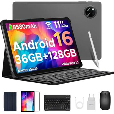 DOOGEE Tab A9 Pro+ Tablet 11 Pollici, Tablet Android 16 Gemini AI, 30GB RAM +128GB ROM (2TB TF) Tablets con Tastiera e Penna, 8580mAh, Unisoc T7200 Octa-Core, 13MP/WIFI 5/ WidevineL1/GPS/Face ID/OTG DOOGEE Tab A9 Pro+ Tablet 11 Pollici, Tablet Android 16 Gemini AI, 30GB RAM +128GB ROM (2TB TF) Tablets con Tastiera e Penna, 8580mAh, Unisoc T7200 Octa-Core, 13MP/WIFI 5/ WidevineL1/GPS/Face ID/OTG