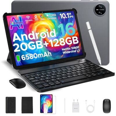 DOOGEE Tab A9 Pro Android 16 Tablet 10 Pollici, 128GB ROM + 20GB RAM (2TB TF) Tablet con Tastiera, Unisoc T310 6580mAh Tablet Android, 8MP + 5MP, Gemini AI/Pellicola Protettiva/Face ID/5G WiFi DOOGEE Tab A9 Pro Android 16 Tablet 10 Pollici, 128GB ROM + 20GB RAM (2TB TF) Tablet con Tastiera, Unisoc T310 6580mAh Tablet Android, 8MP + 5MP, Gemini AI/Pellicola Protettiva/Face ID/5G WiFi
