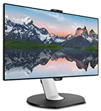 Philips 329P9H Monitor 32", 4k UHD 3840 x 2160, LED IPS, Webcam e Microfono Pop-UP, Regolabile in Altezza, Girevole, Pivot, Audio Integrato, 2 HDMI, Display Port In/Out, 4 USB, RJ45, Vesa, Nero