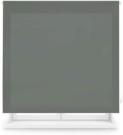 Blindecor Tenda a rullo traslucida tinta unita Grigio bluastro, 100 x 175 cm (Larghezza x Altezza)   Dimensioni del tessuto 97 x 170 cm   Tenda per interne