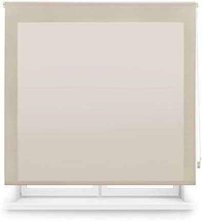 Blindecor Tenda a rullo traslucida tinta unita Marrone chiaro, 180 x 250 cm (Larghezza x Altezza)   Dimensioni del tessuto 177 x 245 cm   Tenda per interne