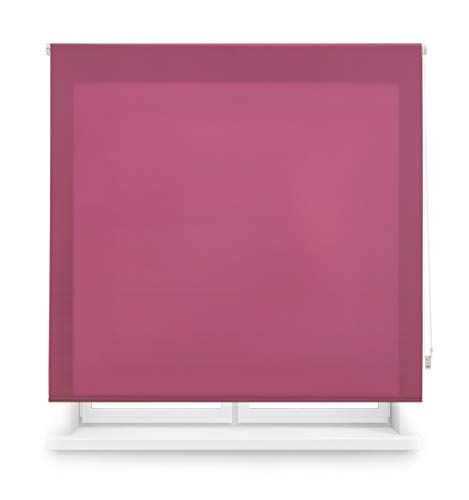 Blindecor Tenda a rullo traslucida tinta unita Fucsia, 100 x 175 cm (Larghezza x Altezza)   Dimensioni del tessuto 97 x 170 cm   Tenda per interne