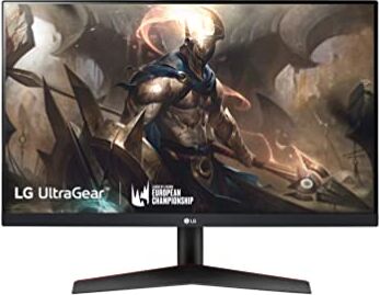 LG 24GN600 UltraGear Gaming Monitor 24" Full HD IPS 1ms HDR 10, 1920x1080, G-Sync Compatible e AMD FreeSync Premium 144Hz, HDMI 2.0 (HDCP 2.2), Display Port 1.4, Uscita Porta AUX, Flicker Safe, Nero