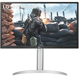 LG 27UP550-W Monitor UHD polivalente (pannello IPS: 3840 x 2160p, 16:9, 300cd/m², 1000:1, sRGB >98%, 60Hz, 5ms); diag. 68,4 cm; ingressi: HDMI x2, DP x1, G