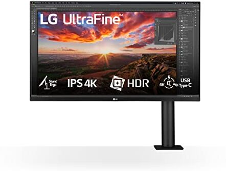 LG 32UN880P ERGO Monitor 32" UltraHD 4K LED IPS HDR 10, 3840x2160, 5ms, AMD FreeSync 60Hz, Audio Stereo 10W, HDMI 2.0 (HDCP 2.2), Display Port 1.4, USB-C, USB 3.0, AUX, Stand ERGO, Flicker Safe, Nero