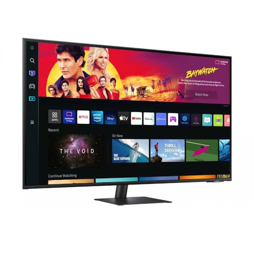 Samsung Smart Monitor M7, Flat 43'', 3840x2160 (UHD 4K), Piattaforma Smart TV, Airplay, Mirroring, Office 365, Wireless Dex, Casse Integrate, WiFi, HDMI, USB Type-C