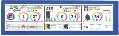 Zunate Display della Temperatura per PC da 8,8 Pollici, Schermo Secondario, Funzionamento con un Solo Tasto, Plug and Play con USB, Interfaccia Mini HD, Schermo LCD IPS HD, per RPi, per