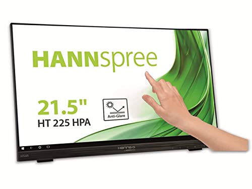 Hannspree HT225HPA Monitor multi-touch da 54,6 cm (21,5"), antiriflesso, Full HD 300 cd, VGA HDMI DP, altoparlante USB VESA inclinabile