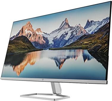 HP M32f Monitor, Display 31.5" Antiriflesso VA FHD Micro-Edge, Risoluzione 1920 x 1080p, AMD FreeSync, Tempo Risposta 7ms Overdrive, Comandi su Schermo, HDMI, VGA, Argento