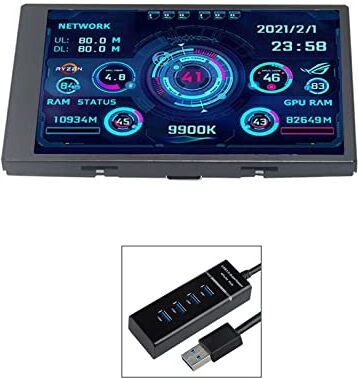 MOUDOAUER Accessorio completo di risoluzione di IPS dell'angolo di visione 320x480 di IPS dello schermo secondario dello schermo 3,5 pollici