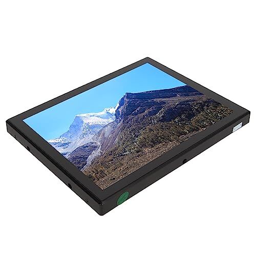 DKaony Mini Monitor a LED, Monitor Touch Screen da 8 Pollici Touch Capacitivo a Dieci Punti Interfaccia Multimediale HD in Formato 16:9 per Supermercato (Spina degli Stati Uniti)