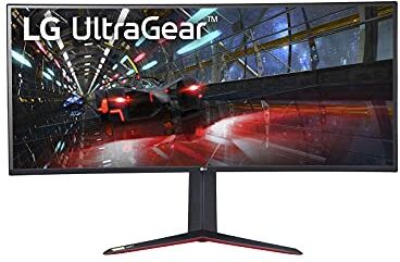 LG 38GN950 UltraGear Monitor Gaming 38" QuadHD+ UltraWide Curvo 21:9 LED NanoIPS 1ms HDR 600, 3840x1600, G-Sync Compatible e AMD FreeSync Premium Pro 160Hz, Sphere Lighting, Flicker Safe, Nero