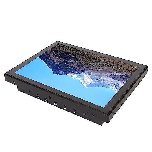 HEITIGN Monitor LED, Interfaccia Multimediale HD 100-240 V Touch Screen Touch Capacitivo a Dieci Punti Pannello IPS da 8 Pollici per le Industrie (Spina UE)