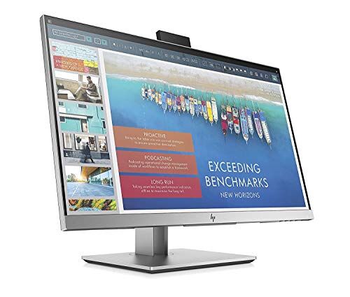 HP PC EliteDisplay E243d Monitor Docking Station e Webcam Integrata, Schermo 24" IPS Antiriflesso FHD, Pannello BrightView, Regolabile Altezza, Pivoting 90°, VGA, HDMI, DisplayPort, Argento (Ricondizionato)